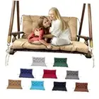 Porch Replacement Swing Cushions for Outdoor: 2-3 Seater Garden Waterproof