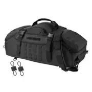 Large Travel Gym Duffle Bag Military Tactical Backpack, Army Pack 3 55L Black