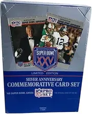 1991 Pro Set Super Bowl XXV Limited Edition Silver Anniversary Football Card Box [4 Factory Sets]