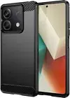 For XIAOMI REDMI NOTE 13 PRO CARBON FIBRE CASE SLIM HEAVY DUTY BLACK PHONE COVER