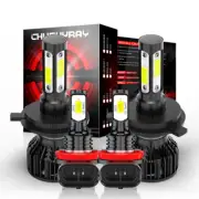 4pcs H4/9003 H11 LED Headlights Bulbs + Fog Light Bulbs Combo White (for: Smart)