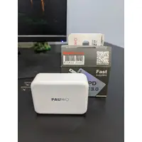 在飛比找蝦皮購物優惠-Pauwo PD+QC3.0 雙口閃充USB充電器 二手