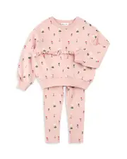 Miles The Label Girls' Floral Print Sweatshirt & Leggings Set - Little Kid