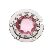 PORTABLE HANDBAG PURSE TOTE BAG Folding Table HOOK HANGER PINK ROSE - US SELLER