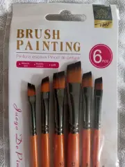 6 OPETH Synthetic Sable ANGLE SHADER Paint Brushes sz 2,4,6,8,10,12 Shipping