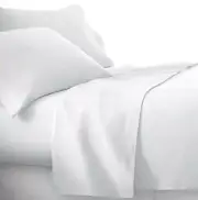King Single Hotel Flat Sheet Cotton Rich Percale White| Bnb Supplies