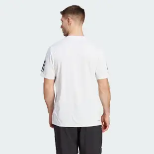 【adidas 愛迪達】上衣 男款 短袖上衣 運動 CLUB SMU3S TEE 白 IS2297