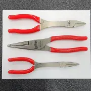 Snap-on Tools USA NEW 3 Piece RED Pliers Lot Set LN47ACF 908CF 609CF
