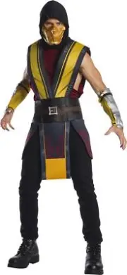 Men's Mortal Kombat 11 Scorpion Costume for Themed Parties and Halloween As S...
