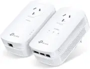 Tp-Link AV1300 3-Port Gigabit Powerline Starter Kit - Power Outlet Pass-Through,