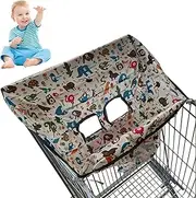 Shopping Cart for Babies - Comfort - Cute Print Kids Seat Protection Dust , Easy-on Design for Carts, Highchairs, Swings for Toddler, Boy Or Girl