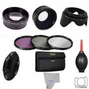 40.5MM WIDE ANGLE LENS + TELEPHOTO ZOOM LENS + FILTER KIT FOR Sony NEX-3N A5000