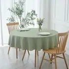 Round Textured Tablecloth Spill-Proof Wrinkle Free Soft Jacquard Table Cloth ...