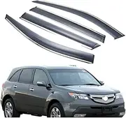 Compatible for Acura MDX YD2 2007-2013 Plastic Exterior Visor Vent Shades Window Sun Rain Guard Deflector 4pcs 2009 2010 2011 2012 2008