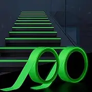 Spendeal 2 Pack Glow in The Dark Tape – Waterproof Luminous Safety Tape for Stairs, Walls, Floors – Indoor Outdoor Photoluminescent Adhesive Tape for Home, Emergency, Decoration (9.85 ft X0.5 inch)
