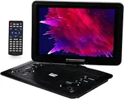 YOOHOO 16.9'' Portable DVD Player for Car with 14.1'' 270°Swivel High Definition LCD Screen, up to 1366 * 768，Supports SD Card/USB/CD/DVD (Black)