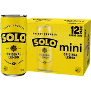 Solo Original Lemon Mini Cans 250mL x 12 pack