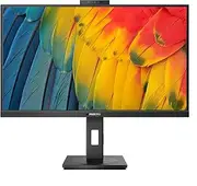 Philips 24" Full HD 16:9 1920 x 1080 Business Monitor with USB-C Docking and Pop-Up Webcam, 5000 Series 24B1U5301H