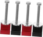 FELTECHELECTR 4pcs Truck Tool Box Clamps Kit Hooks for Secure Mounting Compatible with Pickup Trucks Prevents Shifting Durable Tool Box Fasteners