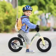 Costway12-Inch Balance Bike with Adjustable Seat and 360° Rotatable Handlebar-Green