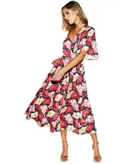 [Fate & Becker] Lyrical Midi Dress in Oscar Floral