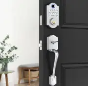 Front Door Lock Set, HEANTLE Smart Locks with Handle, Electronic Keyless...