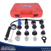 18pcs Motorcycle Car Checker for Radiator Pump Pressure Cooling Leak Tester Kit