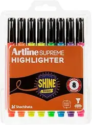 Artline Supreme Assorted Highlighter 8 Pack