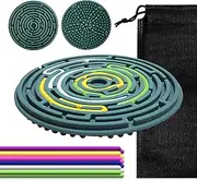 Sensory Activity Board: Silicone Fidget for Kids & Adults. Stress Relief, ADHD & Autism Aid. Portable with Bag & Strings