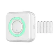 Portable Mini Pocket Printer for iPhone, Smart Inkless Thermal Printer with Bluetooth for Notes, Photos, Stickers, Labels, Receipts (Green)