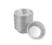50 Pack 5 Inch Disposable Aluminum Pie Pans Round Foil Baking Tins for Pie Cake