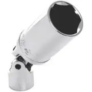 W38165 Chrome Flexible Spark Plug Socket, 3/8" Drive, 13/16", 6 Point, Deep