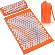 Acupressure Mat and Pillow Set with Bag Massage Acupressure Body Mat - Naturally