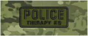police therapy k9embroidery patches 2x5 hook on back black letters