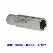 Kincrome K26071 - LOK-ON Deep Socket 7/16" 3/8" Drive