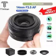 TTArtisan AF 14mm F3.5 Auto Focus APS-C Lense for Sony E Mount A7C A6600 ZVE10