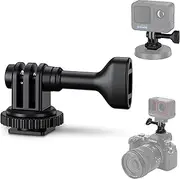 [JJC] Action Camera Mount Adapter with Cold Shoe Mount, Action Camera 1/4"-20 Screw Adapter for Tripod Selfie Stick, Suitable for GoPro Hero DJI Osmo Action 4 3 2 AKASO Insta360
