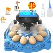 18-12 Egg Incubator with One Bottom Light Egg Tester, 95% Hatching Rate Autom...