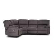 VI Jersey Fabric Upholstered Corner Modular Recliner Lounge