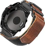 [DAVILANE] Compatible With Garmin Watch Band, Leather Watch Band Sports Strap For Fēnix/Instinct/Tactix/Vivoactive/Approach/MARQ/Quatix/D2/Forerunner/Enduro,20/22/26MM