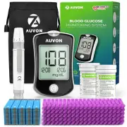 AUVON Blood Glucose Monitor Kit for Accurate Test, Diabetes Testing Kit with 100