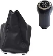 Vuzmode 5/6 Speed Manual Gear Shift Knob Cover, for Opel, for Vauxhall, Zafira B 2005-2014 Lever Stick Gaiter Boot Case Car Accessories Car Gear Shift Knob(Black 6 Speed-Set)