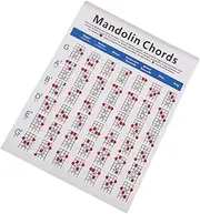 TOPPERFUN 1pc Mandolin Chord Chart Large Size Plate Paper Mandolin Diagram for Beginners