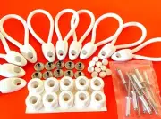 BUNGEE BUNJI LOOPS 100 MM + KNOBS WHITE X 10 BIMINI REPAIR KIT INC POSTAGE
