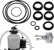 Replacement Parts for Pools,12-Piece Replacement Filter Pump O-Ring Kit - Air Release Valves & O-Rings, Sand Filter Seal Gasket Parts for Pool Pump