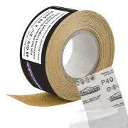 Premium 40 Grit PSA Gold Longboard Sandpaper, 2-3/4" Wide Continuous 10 Yard Rol