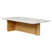 Pivot Rectangular Travertine Coffee Table