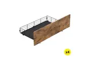 Levede 4x Metal Bed Frame Drawers with Wheels For Queen