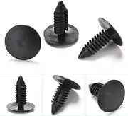 CHENGHAO 100pcs New Dia Door Trim Panel Black Plastic Rivet Clip Fastener Fit for Car Vehical 6mm