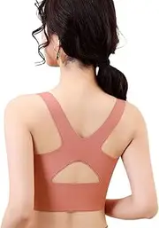 [LINGYUXUAN] Front Cross Side Buckle Powerful Lifting Bra Women Back Posture Correction Bralette Dual Support Compression Bras